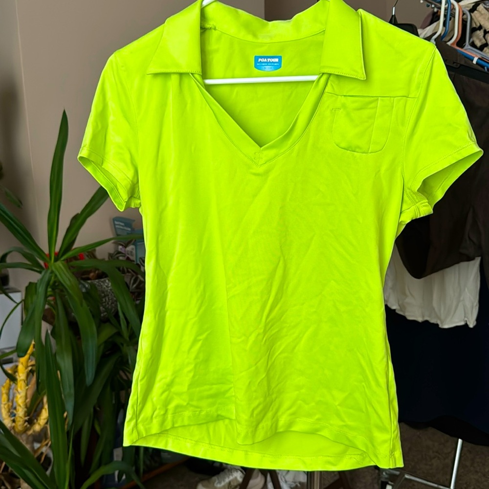 Lime green Golf polo